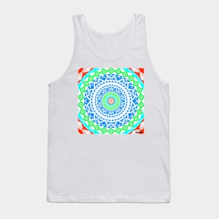 tribal pattern in rainbow colors ecopop Tank Top